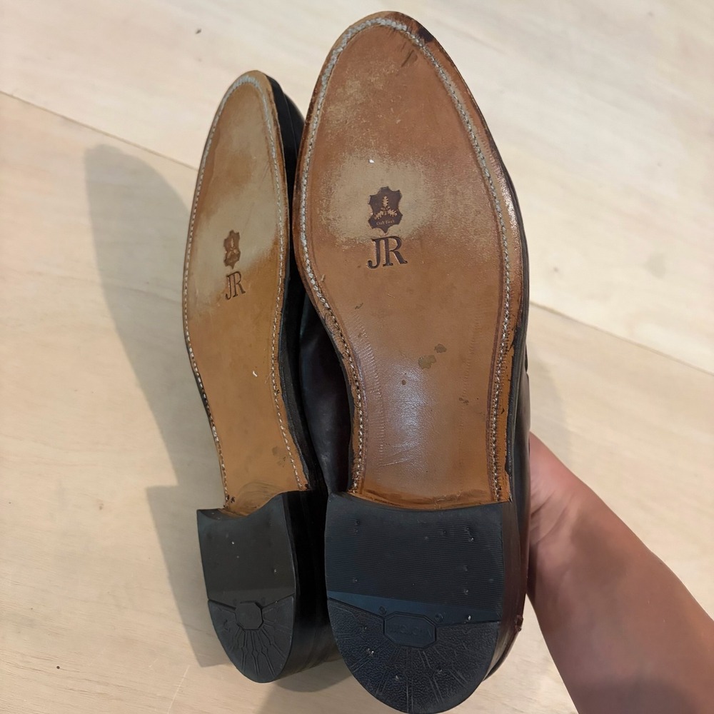 Peal & Co Brooks Brothers Tassel Loafers Mens 10 C Brown Leather Dress Shoes JR - Picture 5 of 9